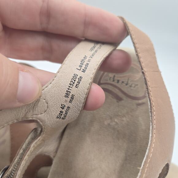 Dansko Sacha Tan Burnished Leather Women's Comfort Sandal - EU 40 US 9.5 - Picture 9 of 9